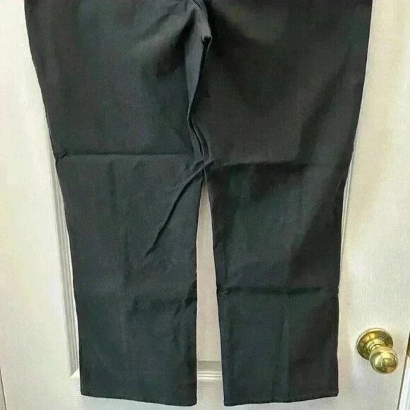 Simon Chang Jeans High Rise Straight Leg Cropped Stretch Fit Black  Size 16 - Picture 9 of 16